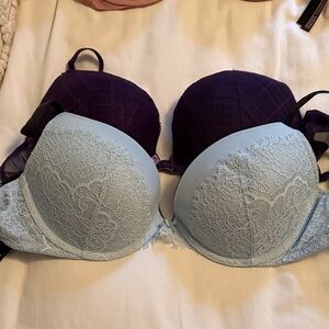 Victoria's Secret Bra Set - Rich Purple and Light Blue